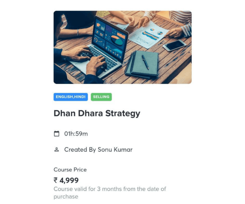 Dhan Dhara Stratergy By Sonu Kumar