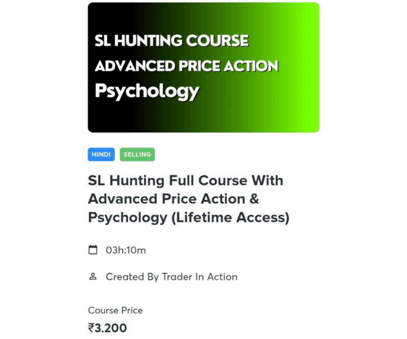 Trader In Action ( SL Hunting) full course