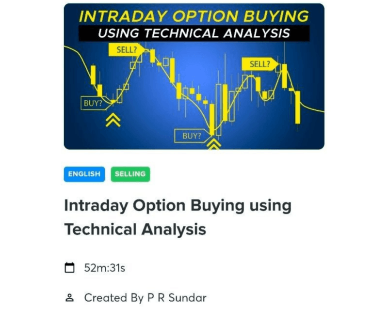 PR Sundar Intraday Option Buying Course