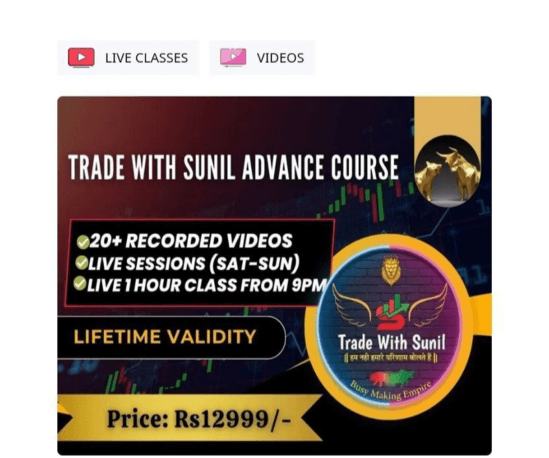 Trade with Sunil Advance course 2023