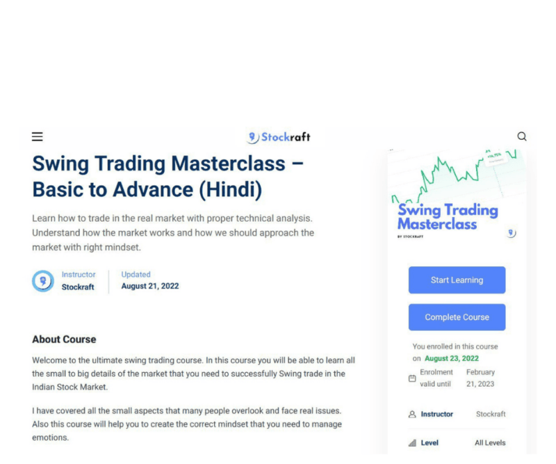 Stockraft Swing Trading Masterclass – Basic to Advance