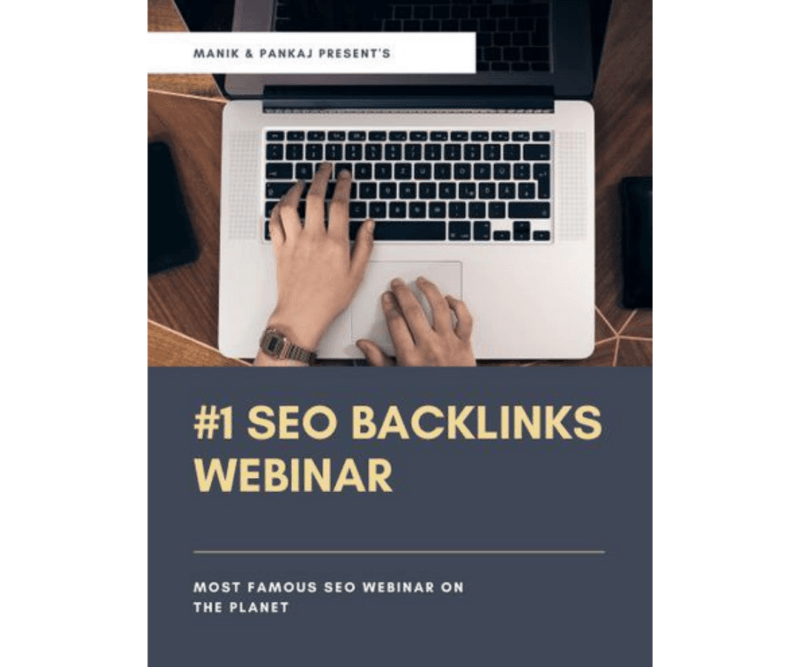 Manik & Pankaj SEO BACKLINKS WEBINAR