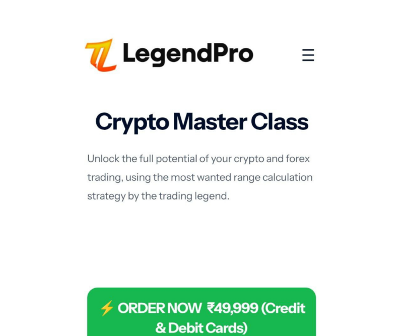 Trading Legend Crypto Masterclass Course