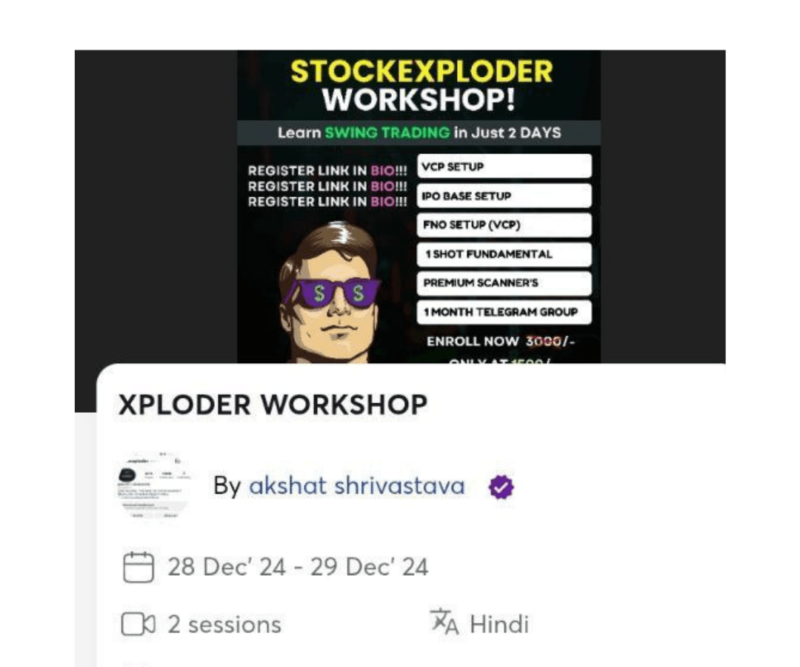 Stock Exploder Latest December batch workshop 2024